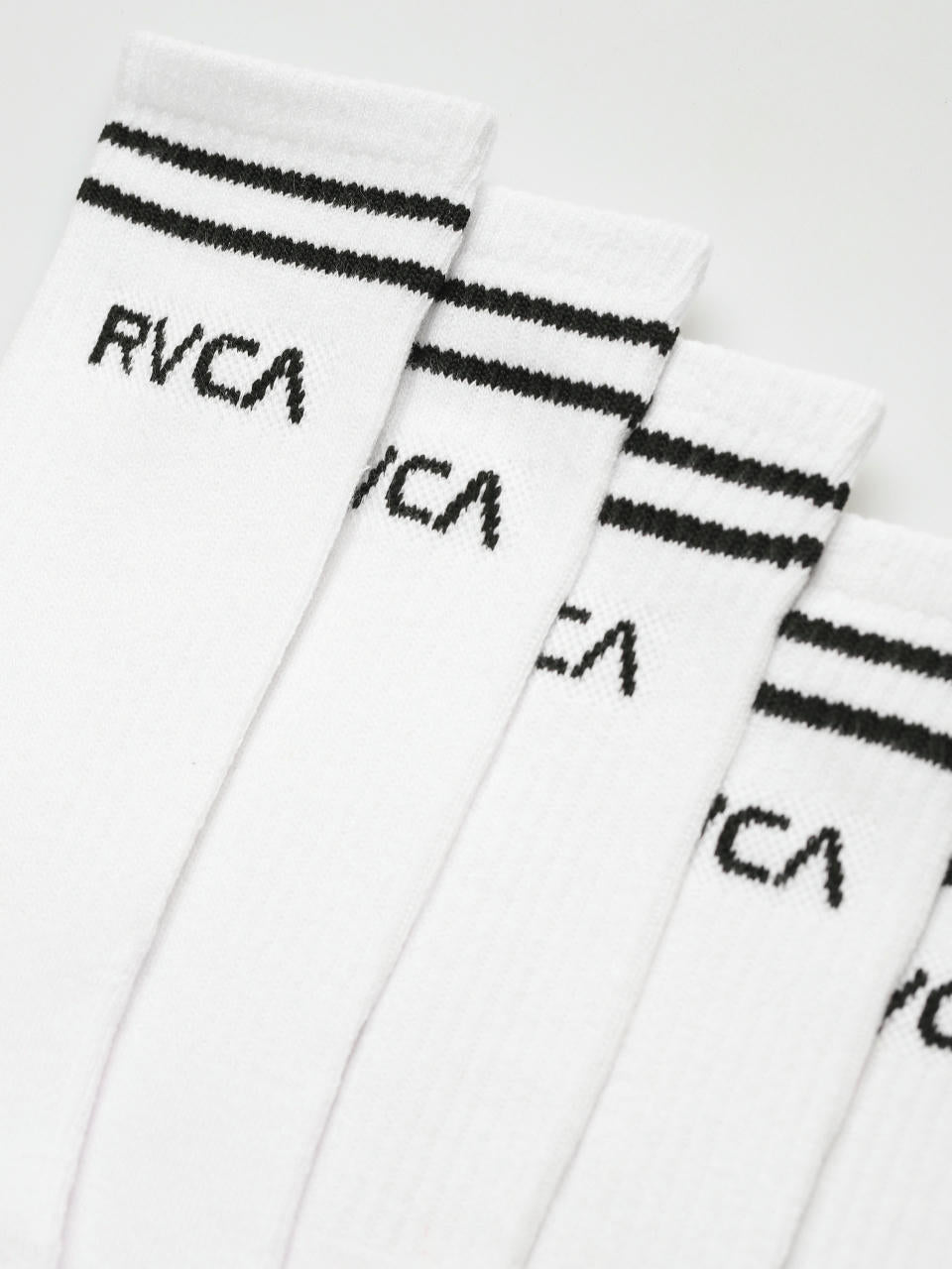 RVCA Socks 5 Pack Union III Crew White Size 7-11 Skateboard Sox