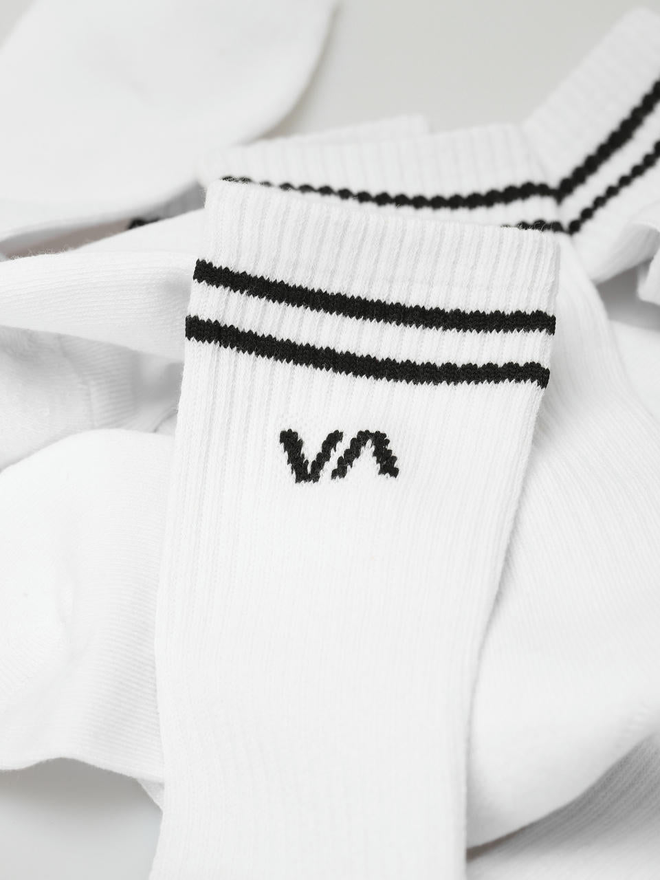RVCA Socks 5 Pack Union III Crew White Size 7-11 Skateboard Sox