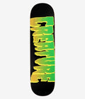 Creature Skateboard Deck Logo Outline Stumps 8 25 Yellow