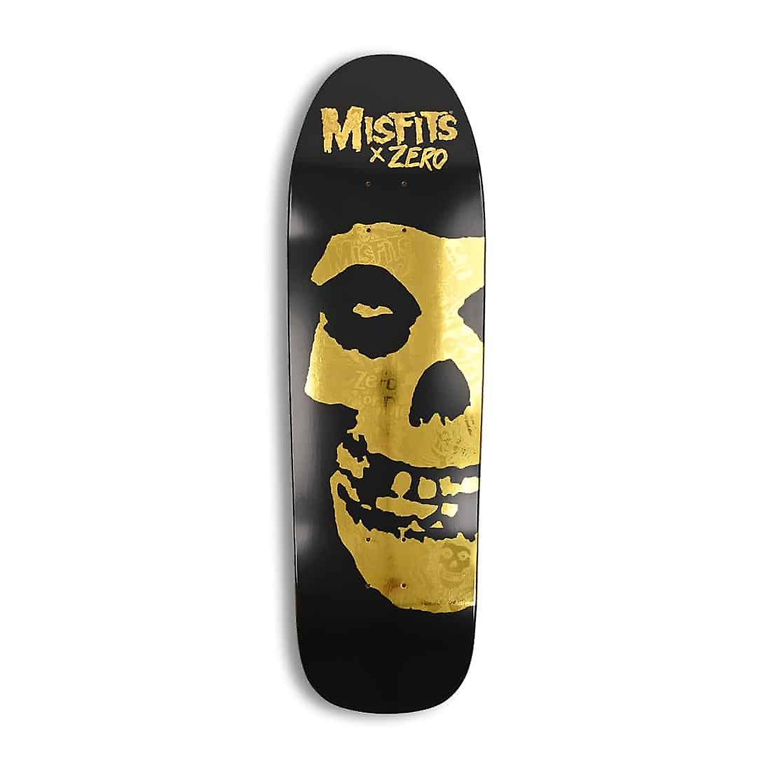 Zero X Misfits Skateboard Deck Skull Collage Gold 9 25 Shaped Limited Edition