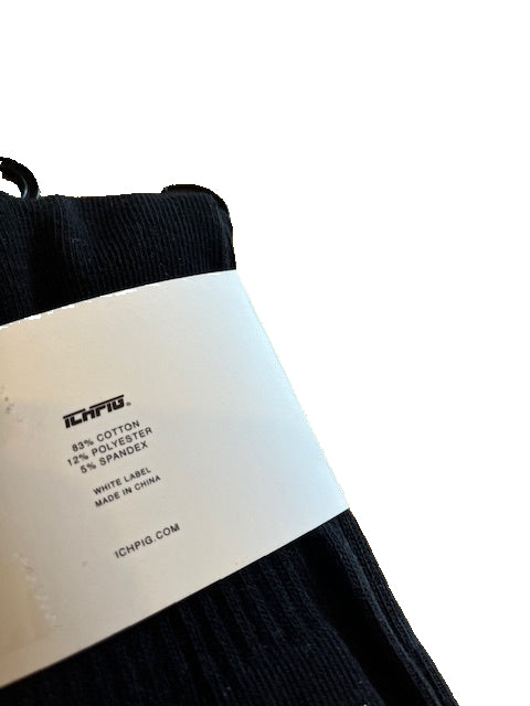 ICHPIG icon stripe calf Socks Black OG Green White
