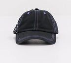 Next Door Logo Hat Cap Black Purple Contrast Stitch Skate Kingpin Store