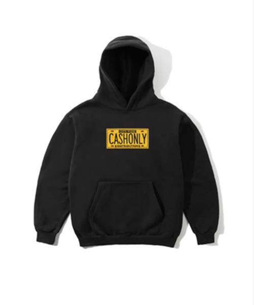 CASH ONLY - Heavy Weight Basic Black Hoodie Fleece Pull Over Jumper hood