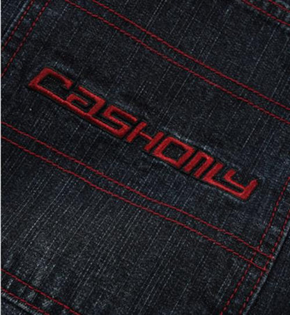 Cash Only - Aleka Denim Jeans. Washed Streaky Denim