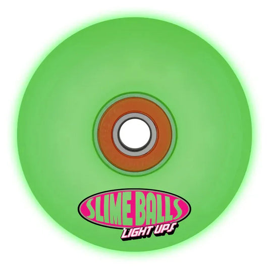 Santa Cruz - Slime Balls Light Ups 66mm 78a Slime Balls Skateboard Wheels Green