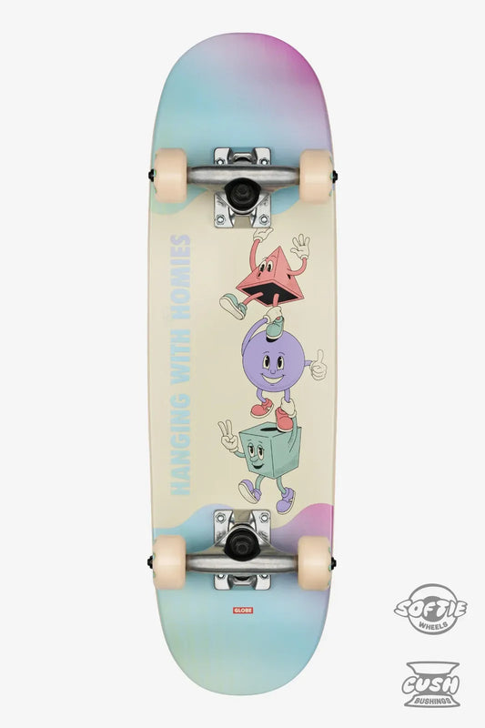 Globe Kids wide micro COMPLETE SKATEBOARD 7.125" hangin