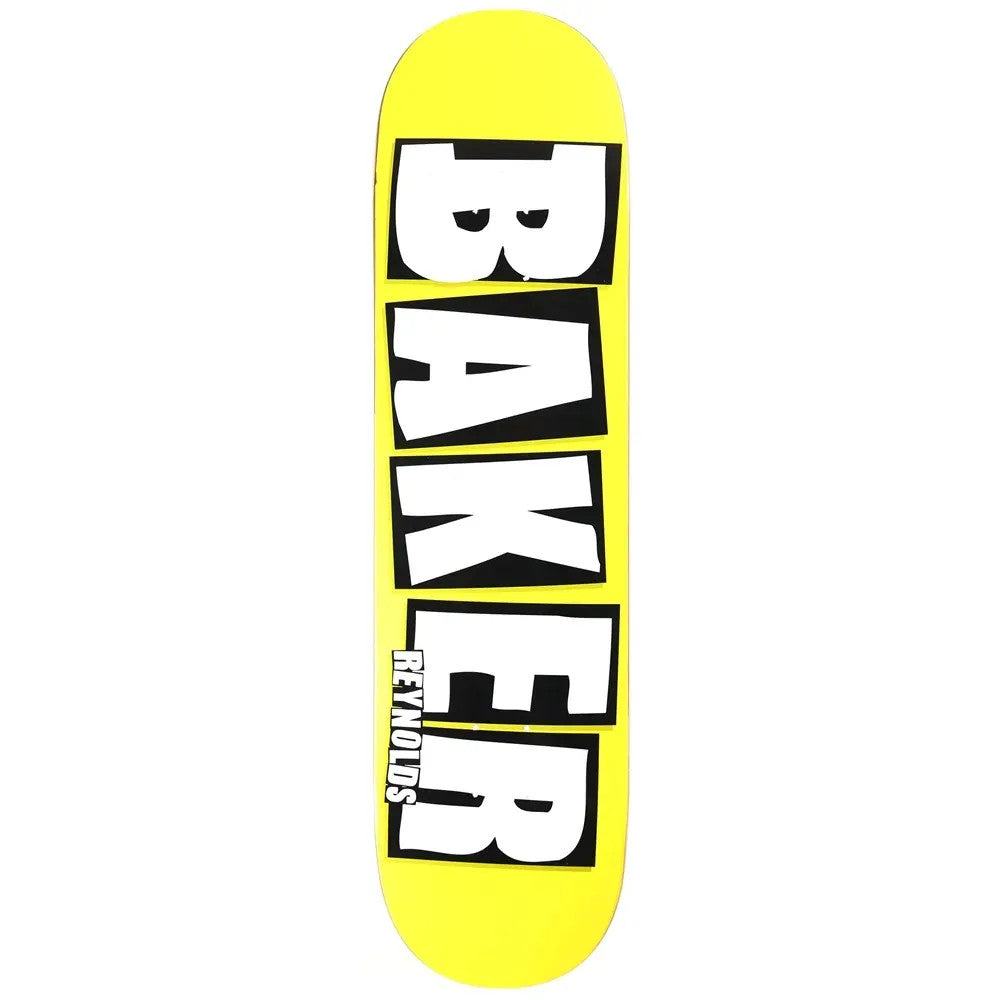 Baker Skateboard Deck REYNOLDS BRAND NAME YELLOW 8.38"