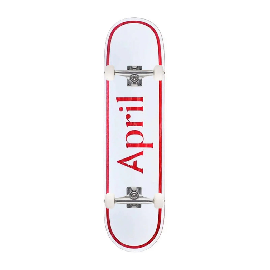 April Og Logo Red 7 25 Mini Complete Skateboard