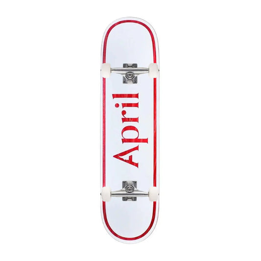 April Skateboards Complete OG Logo Red 7.5" Mini Skateboard