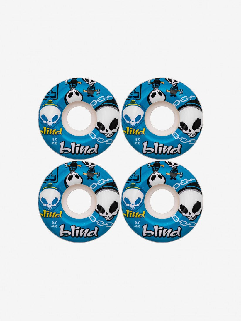 Blind Skateboard Wheels Random Reaper Blue 53mm
