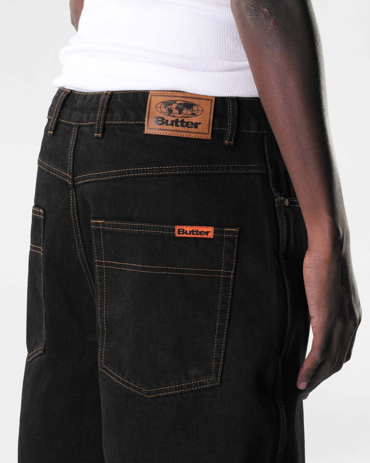 Butter Goods Denim Shorts Washed Black Buttergoods Jorts