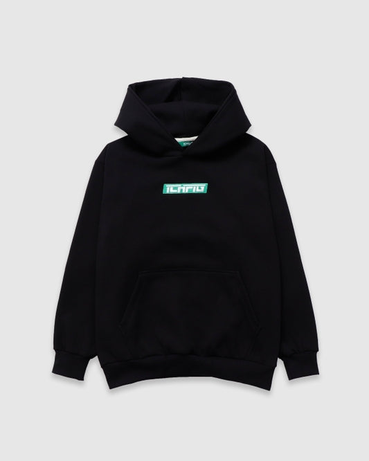 ichpig strike cordless Jumper Black Pull Over Hoodie Hood Fleece ICHPIG