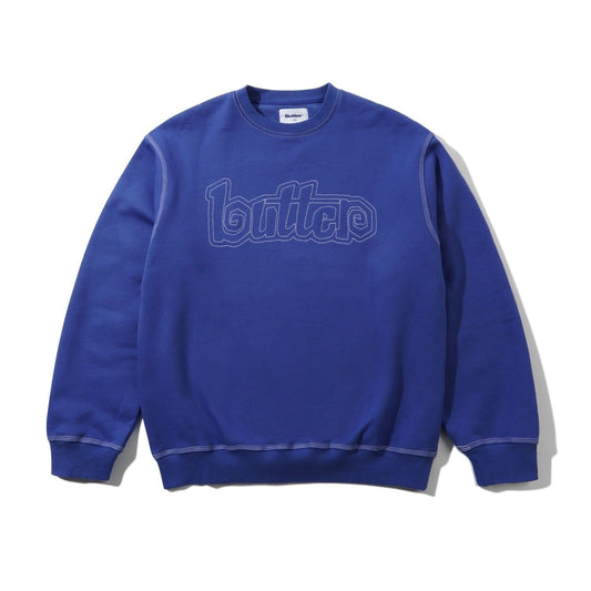 Butter Goods - Swirl Crewneck, Ocean blue pullover Buttergoods Jumper