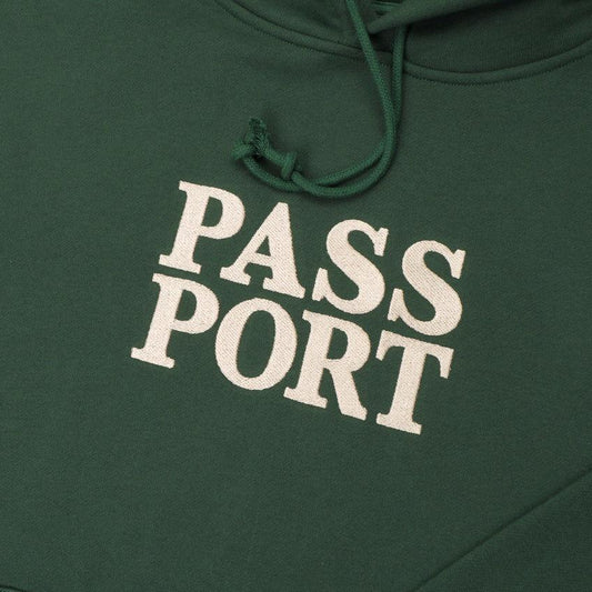 Passport Hoodie Official Stacked Forest Green Pass~Port