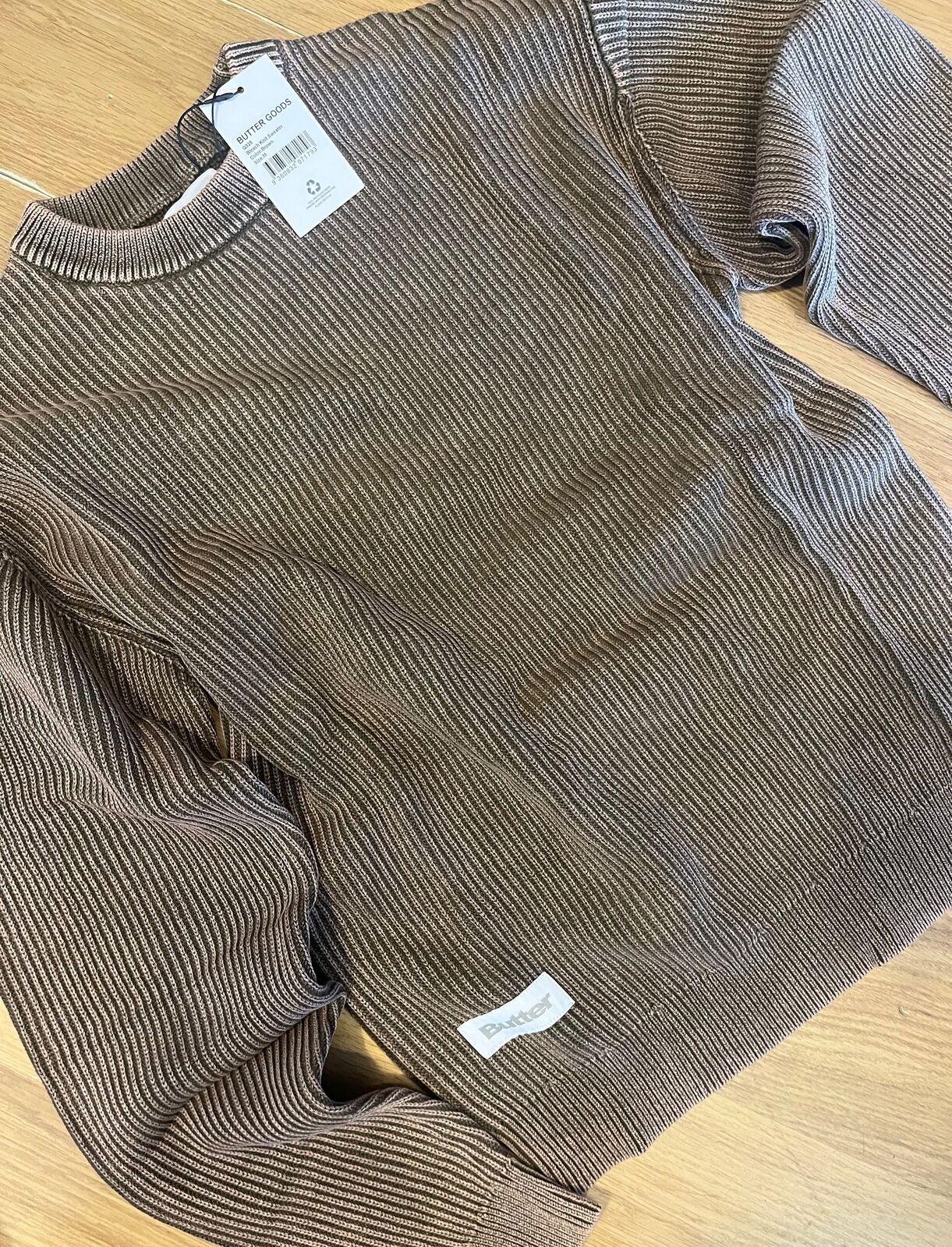 Butter Goods - Bleach Knitted Sweater Pull Over Knit Brown Buttergoods Jumper