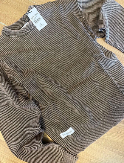 Butter Goods - Bleach Knitted Sweater Pull Over Knit Brown Buttergoods Jumper