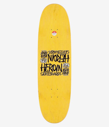 Heroin Skateboard Deck Aaron Wilson Teggxas Chainsaw Egg Symmetrical 9.125"