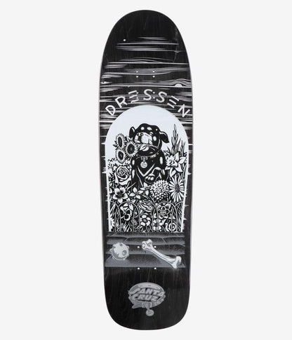 Santa Cruz Skateboard Deck Eric Dressen UV Pup Shaped 9.3" Black Stain Reissue