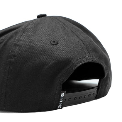 Spitfire Wheels Cap Classic 87 Swirl Patch Black Snapback Skateboard Hat