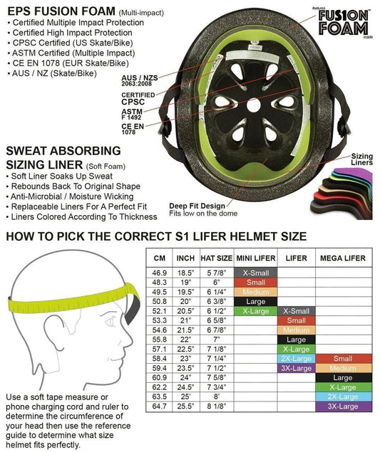 s1 Lifer Helmet Liner S-One Sweat Soaker Replacement