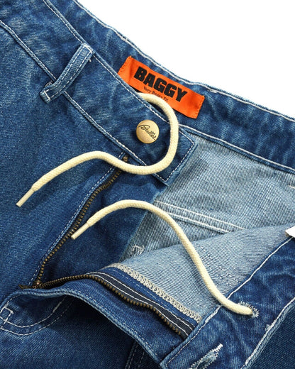 Butter Goods - Scribble Denim Jeans, Mid Blue Baggiest Fit Buttergoods