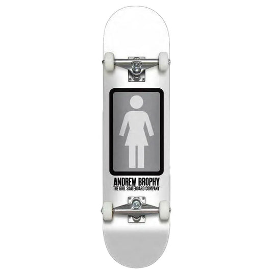 GIRL ANDREW BROPHY Complete Skateboard 7.875" black / white deck