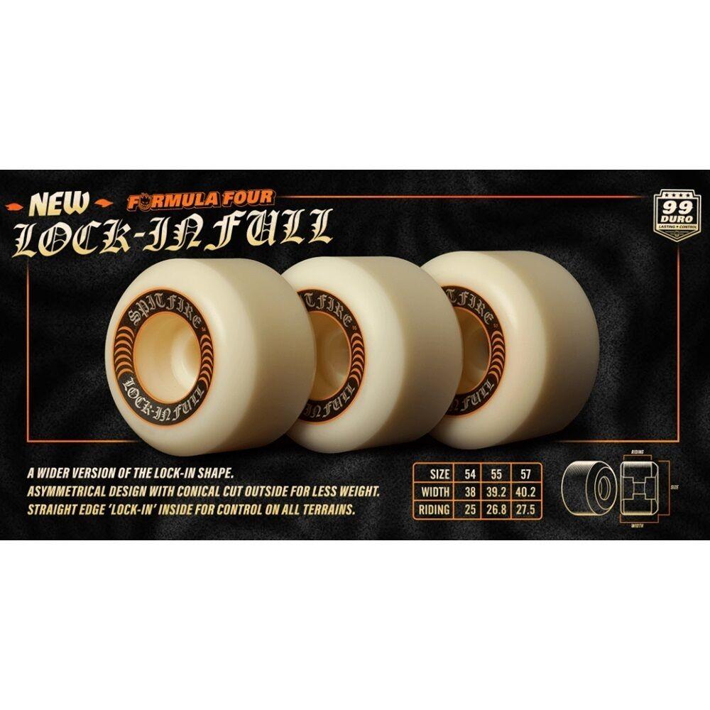 Spitfire Wheels F4 99d Lock-in Full 57mm Formula Four