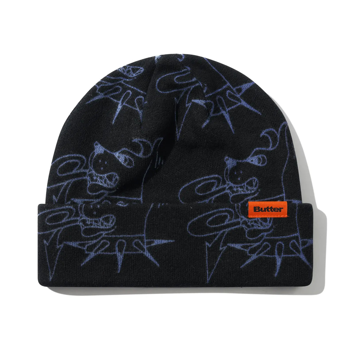 Butter Goods Canine Cuff Black Beanie Osfa Buttergoods