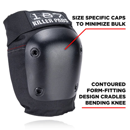 187 Killer Pads Fly Knee Pads Black