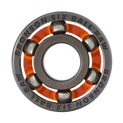 Bronson 6 Ball Raw Bearings - Black