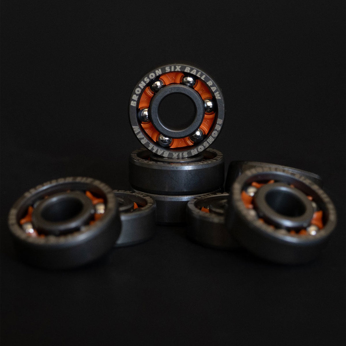 Bronson 6 Ball Raw Bearings - Black
