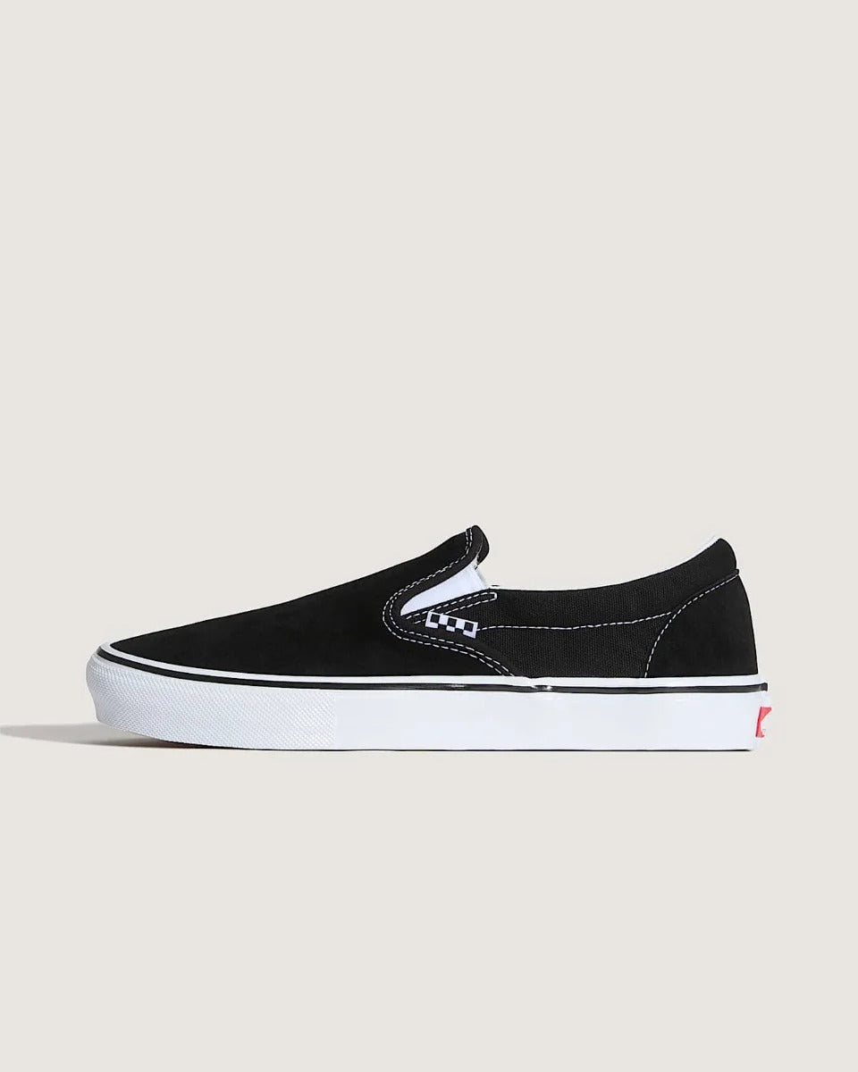 Vans Skate Slip-On Black White Skate Shoes