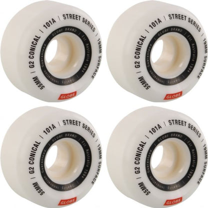 Globe Skateboard Wheels G2 Conical Street White/Essential 55mm