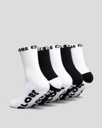 Globe Socks 5 Pack Quarter Black White Crew Size 12-15 Skateboard Sox
