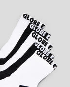 Globe Socks 5 Pack Quarter Black White Crew Size 12-15 Skateboard Sox