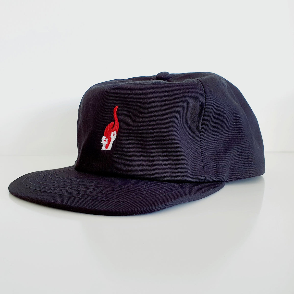 Amnesia Cap Og Logo Black Snapback Skateboard Magazine Hat
