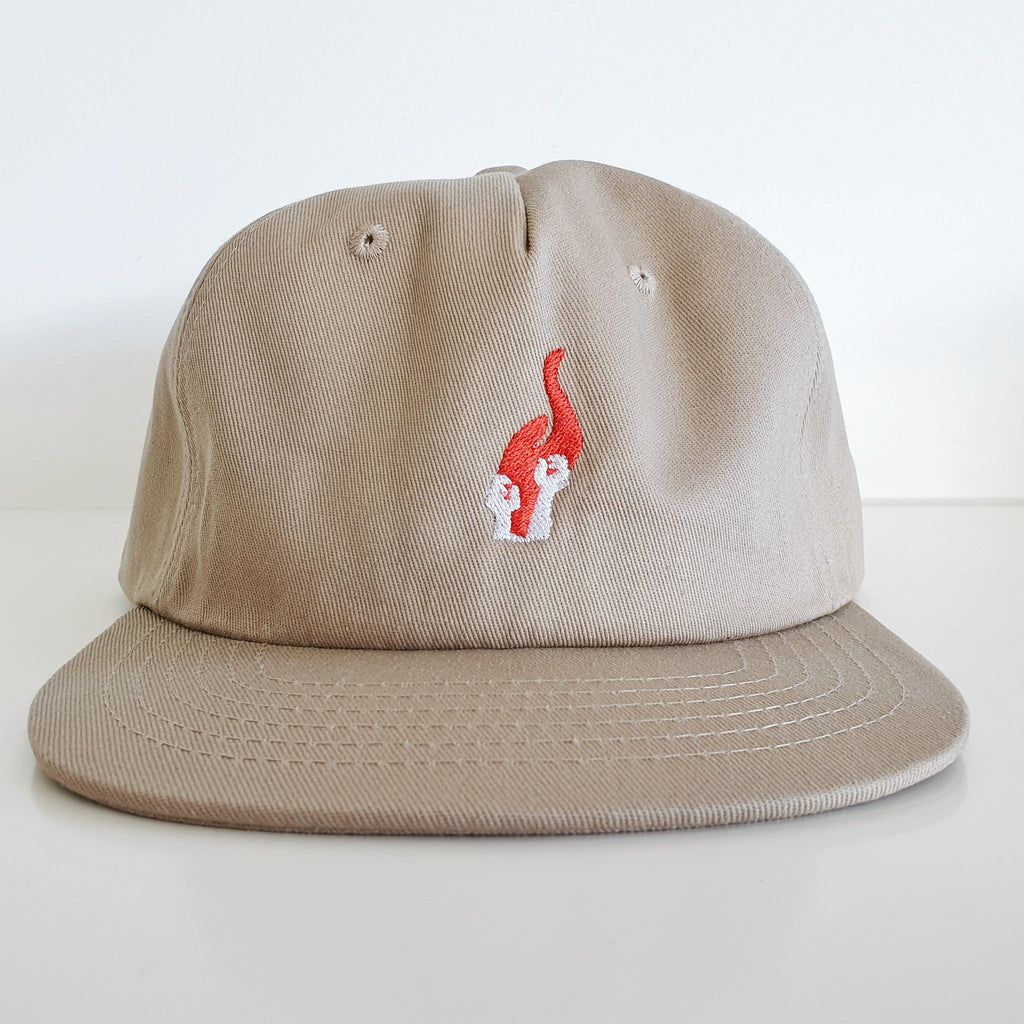 Amnesia Cap Og Logo Oatmeal Snapback Skateboard Magazine Hat