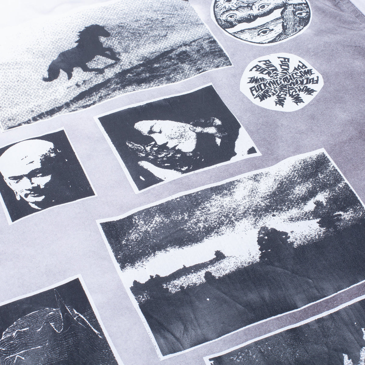 Fucking Awesome Spider Photo Club Shirt Heather Grey Fa Skateboard Button Up