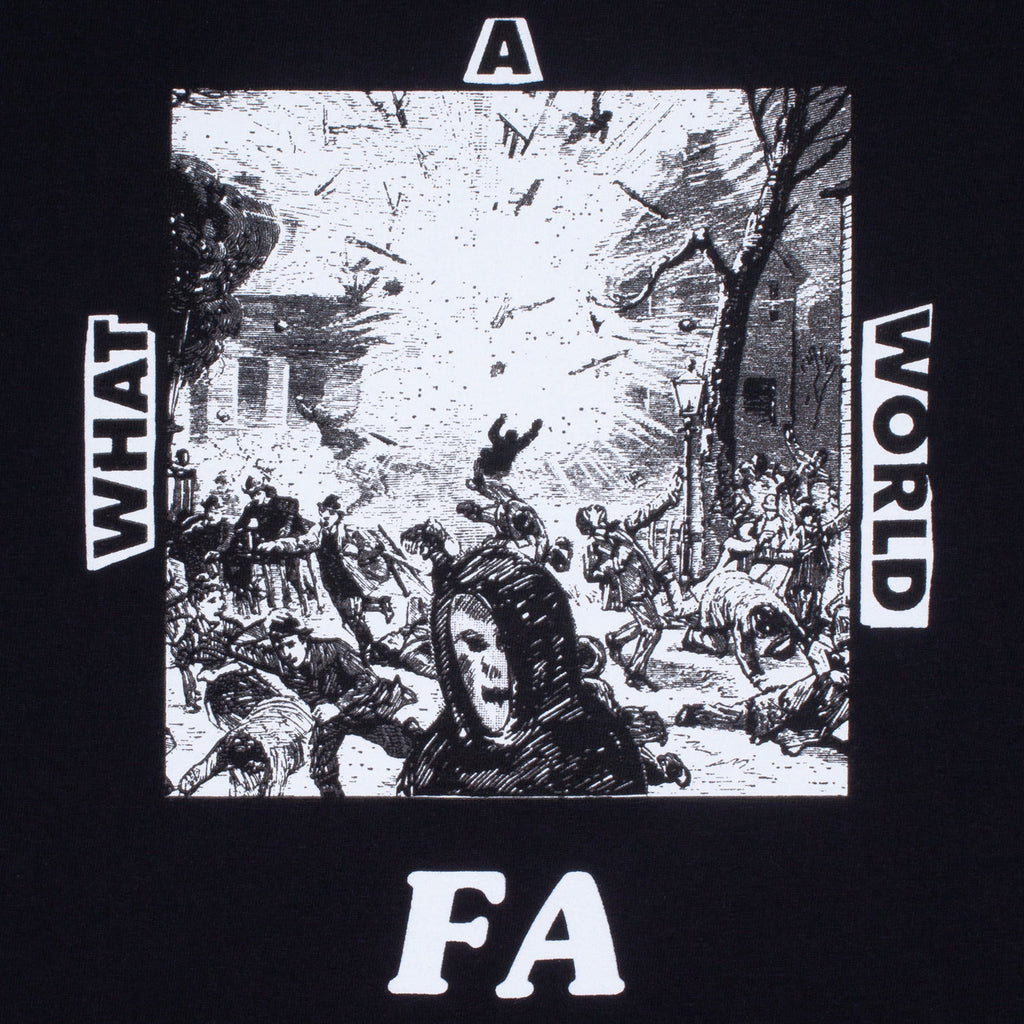 Fucking Awesome Tee What A World Black Fa Skateboard T Shirt