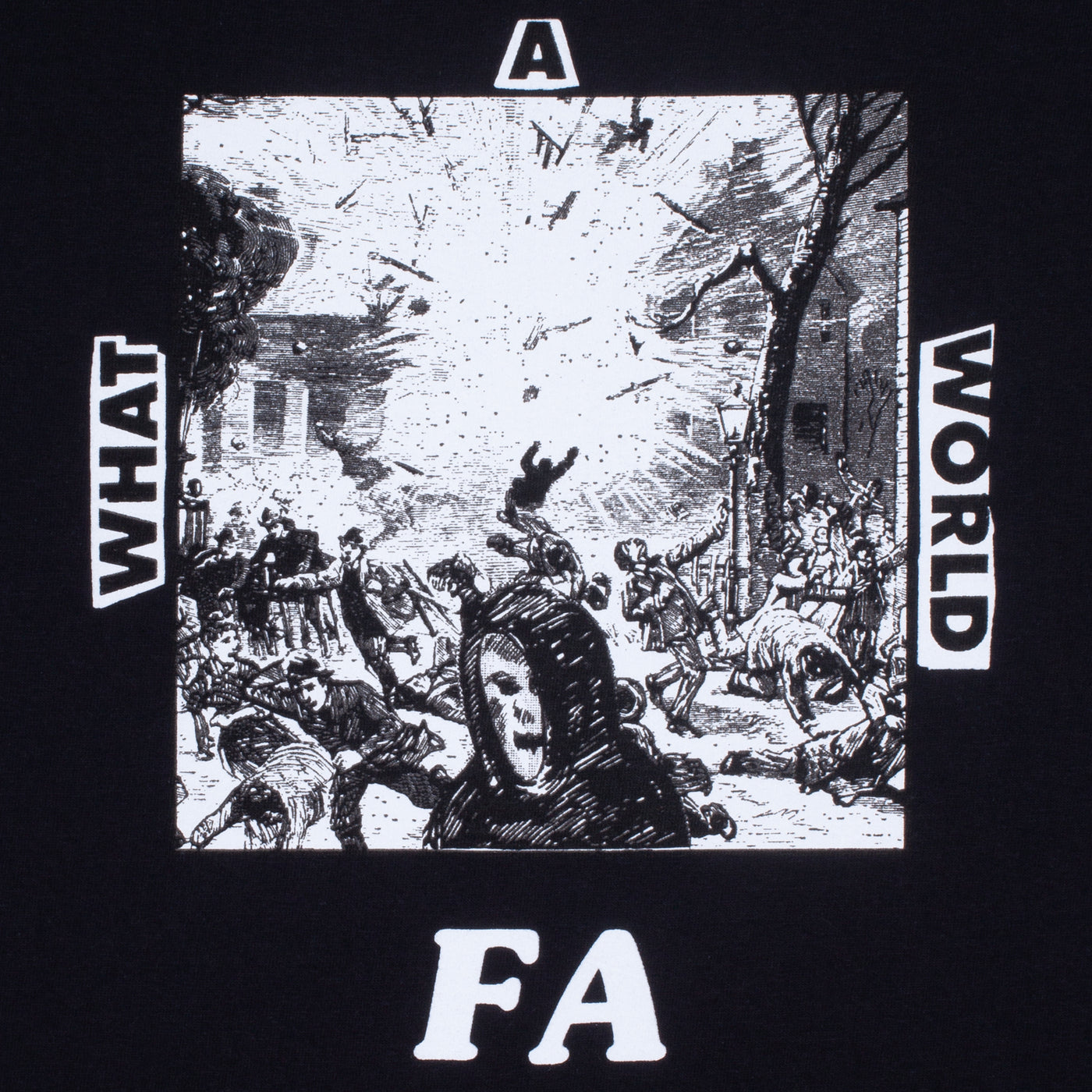 Fucking Awesome Tee What A World Black Fa Skateboard T Shirt