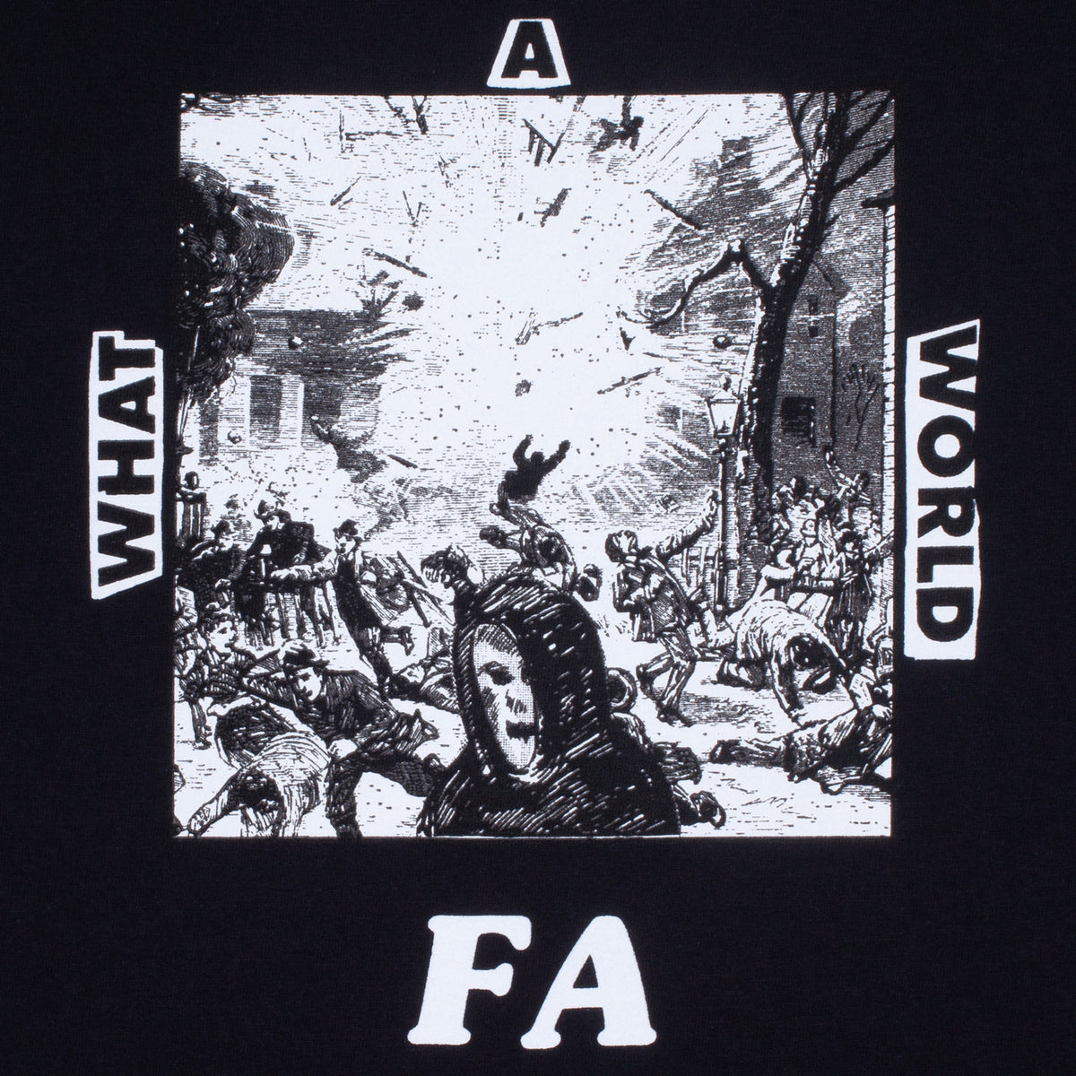 Fucking Awesome Tee What A World Black Fa Skateboard T Shirt