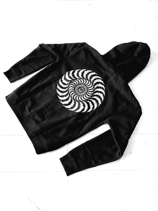 Spitfire Hood Zip Smoke Classic Black Skateboard Hoodie