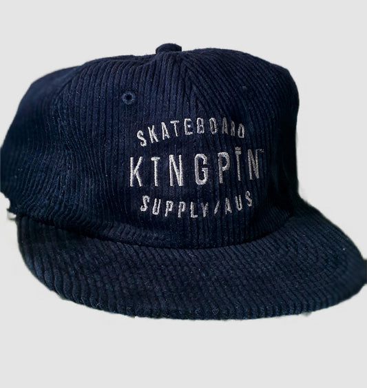 Kingpin Skate Supply Cap Class Cord Black Strapback Skateboard Hat