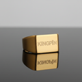 Kingpin Skate Supply Signet Ring Rectangle Og Gold Titanium