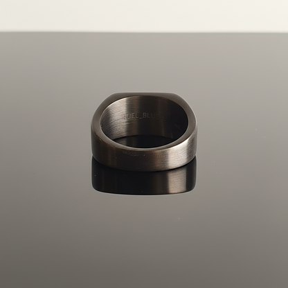 Kingpin Skate Supply Signet Ring Rectangle OG Black Titanium