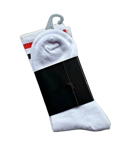 Amnesia Socks OG Logo White Crew 7-11 OSFM Skateboard Sox
