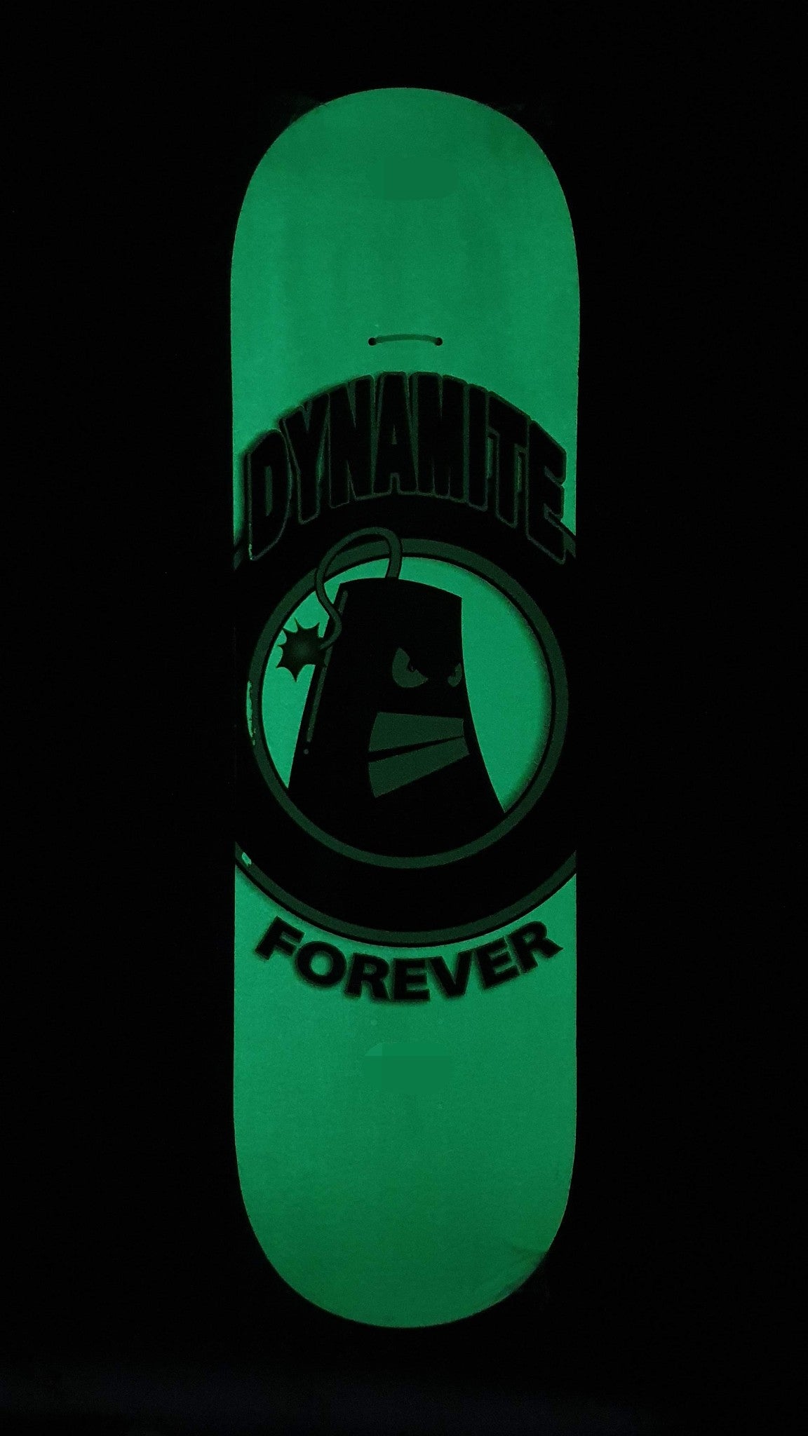 Dynamite Forever Skateboard Deck Icon White/Black Glow In The Dark