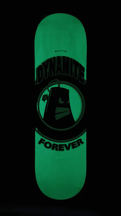 Dynamite Forever Skateboard Deck Icon White/Black Glow In The Dark