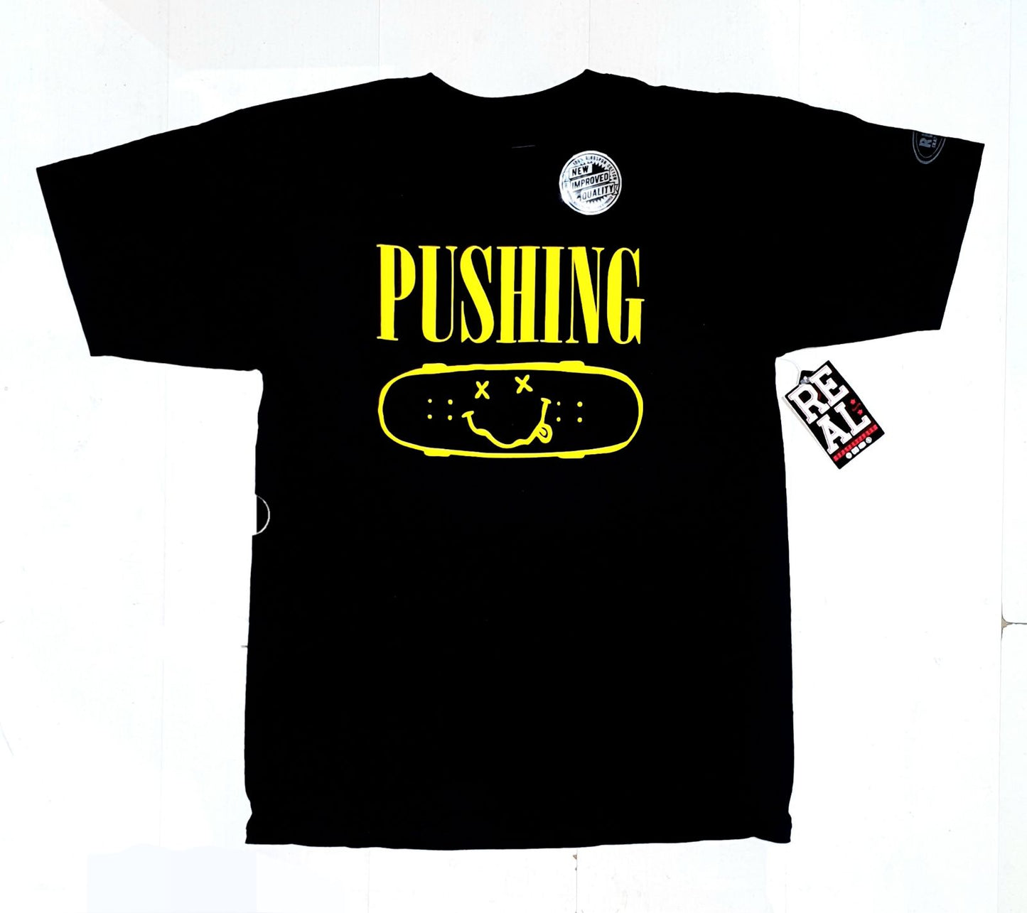 Real Tee Skate Like A Teen Black Skateboard T-Shirt