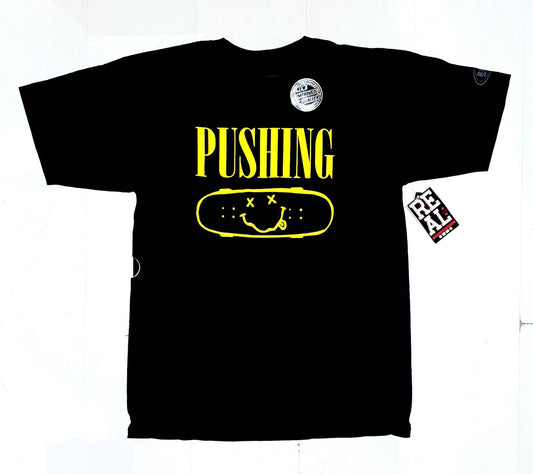 Real Tee Skate Like A Teen Black Skateboard T-Shirt